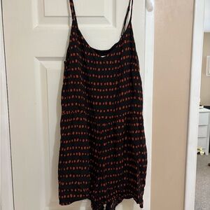 Loft Black and Red Polka Dot Romper size medium